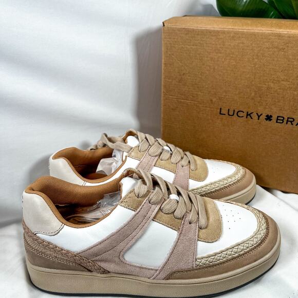 LUCKY BRAND Halinna Low Top Sneaker Fall Biege Size 10 - Picture 8 of 9